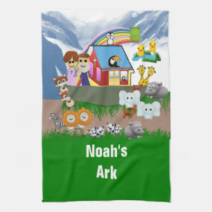 Serviette de cuisine de l'arche de Noé