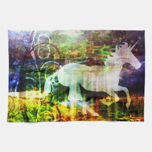 Serviette de cuisine de licorne de conte de fées