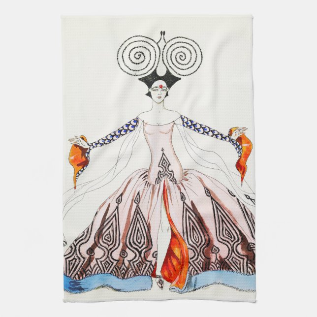Serviette de cuisine de mode d'art déco de Georges (Vertical)