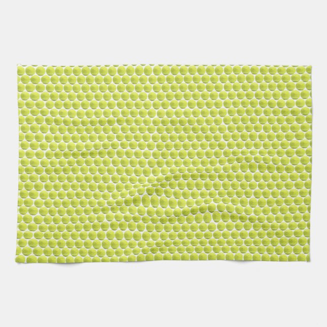 Serviette de cuisine de motif de balle de tennis (Horizontal)
