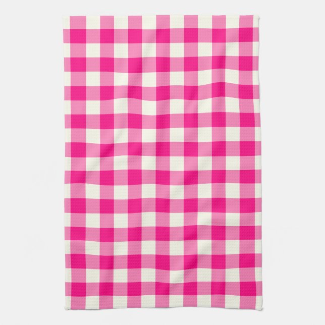 Serviette de cuisine de motif de guingan dans les (Vertical)