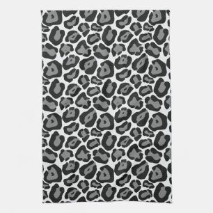 Serviette de cuisine de motif de léopard de neige
