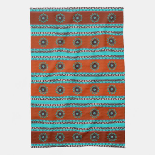 Serviette de cuisine de motif de sud-ouest (Vertical)