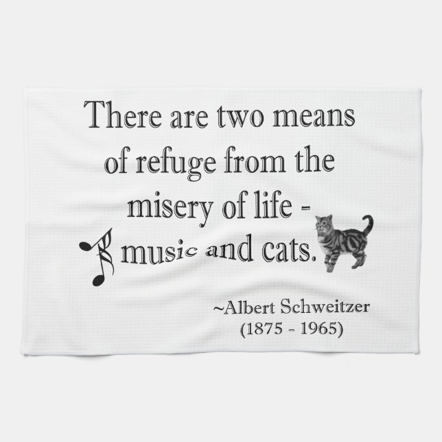 Serviette de cuisine de musique et de citation de (Horizontal)