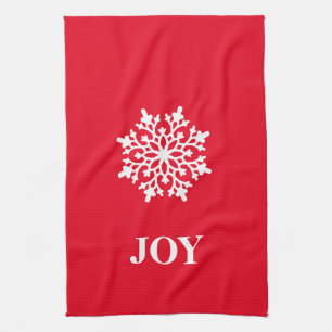 Serviette de cuisine de Noël Joie Flocon de neige