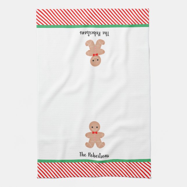 Serviette de cuisine de Noël personnalisée (Vertical)