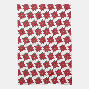 Serviette de cuisine de Noël Poinsettia