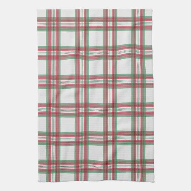 Serviette de cuisine de Noël Rustique Plaid (Vertical)