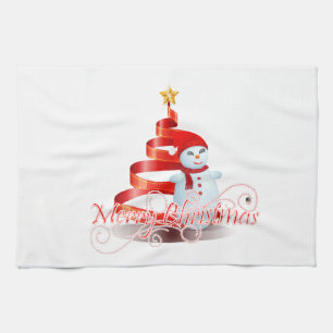 Serviette de cuisine de Noël Snowman 16" x 24"