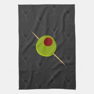 Serviette de cuisine de noir de temps de Martini