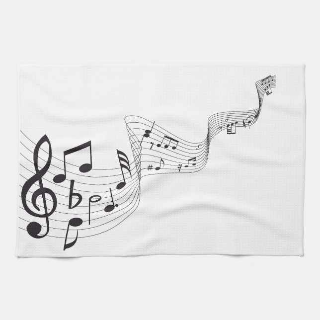 Serviette de cuisine de note musicale (Horizontal)