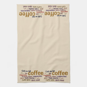 Serviette de cuisine de nuage de café