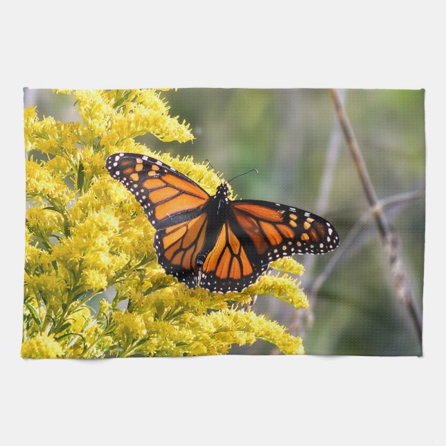 Serviette de cuisine de papillon de monarque (Horizontal)