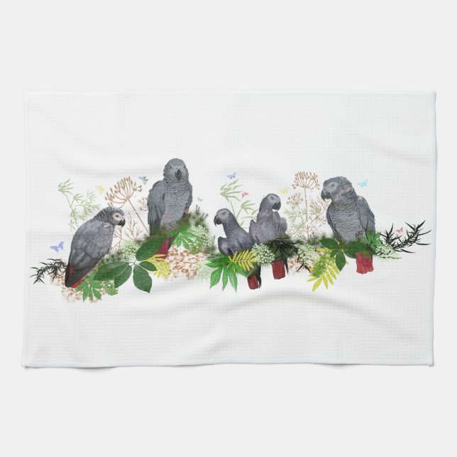 Serviette de cuisine de partie de perroquet de (Horizontal)