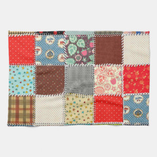 Serviette de cuisine de patchwork 16" x 24"