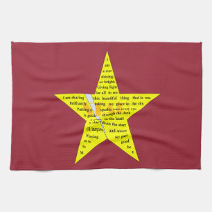 Serviette de cuisine de poème d'étoile