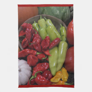 Serviette de cuisine de poivrons de piment
