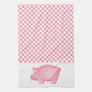 Serviette de cuisine de porc rose