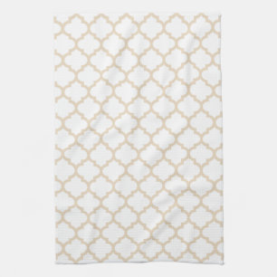 Serviette de cuisine de Quatrefoil en ivoire