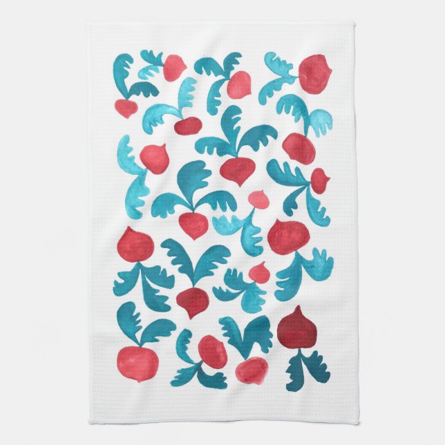 Serviette de cuisine de radis (Vertical)