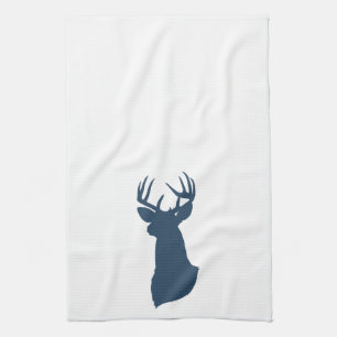 Serviette de cuisine de silhouette de cerfs