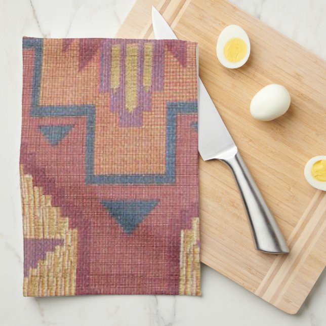 Serviette de cuisine de style sud-ouest (Quart Plié)