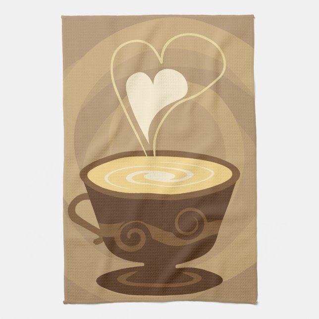 Serviette de cuisine de tasse de café (Vertical)