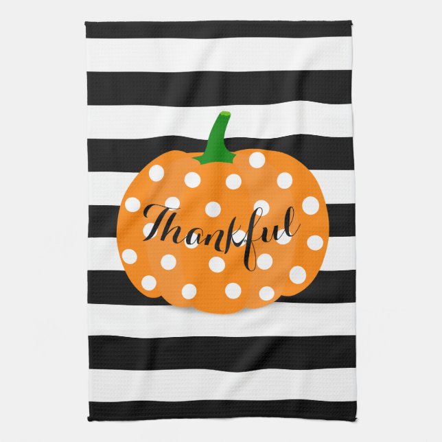 Serviette de cuisine de thanksgiving de citrouille (Vertical)