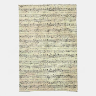 serviette de cuisine de thème de musique de motif