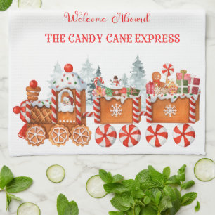 Serviette de cuisine de vacances candy cane expres
