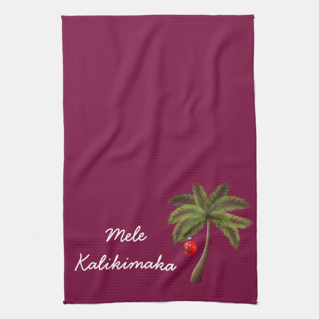 Serviette de cuisine de vacances-Mele Kalikimaka (Vertical)