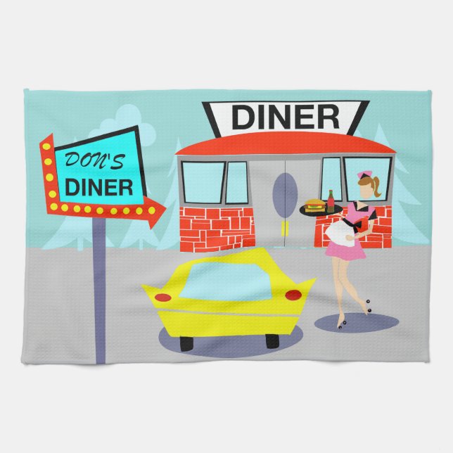 serviette de cuisine de wagon-restaurant des (Horizontal)