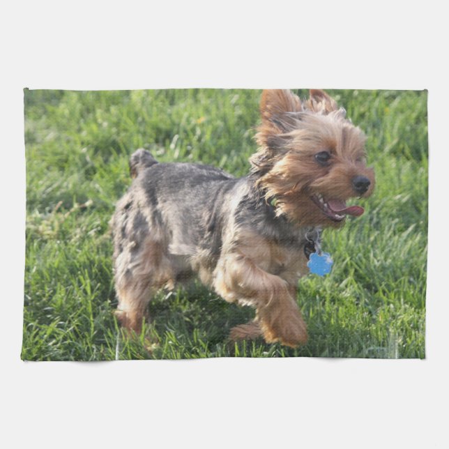 Serviette de cuisine de York Terrier (Horizontal)