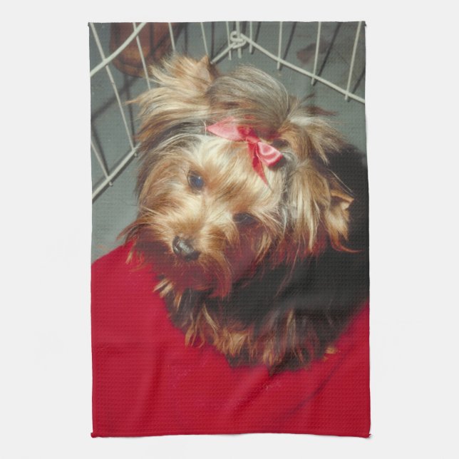 Serviette de cuisine de Yorkshire Terrier Yorkie (Vertical)