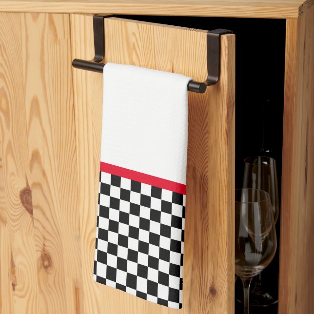 Serviette de cuisine des années 50 (Pliage en tiers)