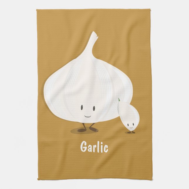 Serviette de cuisine des caractères | d'ail et de (Vertical)