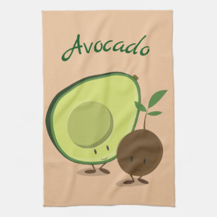 Serviette de cuisine des caractères   d'avocat