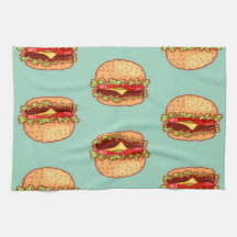 Serviette de cuisine d'hamburgers