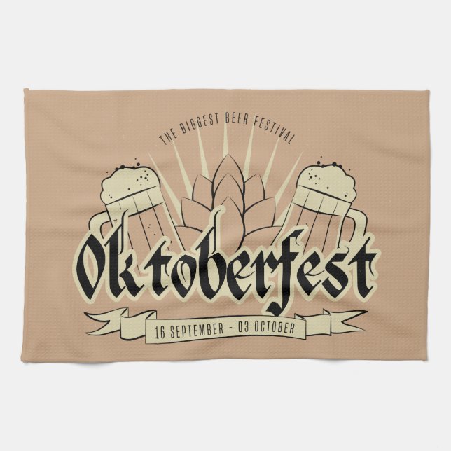 Serviette de cuisine d'Oktoberfest (Horizontal)