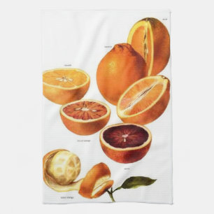 Serviette de cuisine d'oranges sanguines