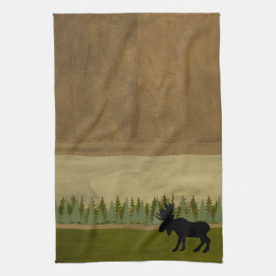 Serviette de cuisine d'orignaux