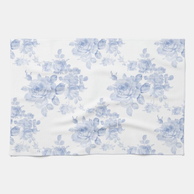 Serviette de cuisine Douce Adeline bleuté (Horizontal)