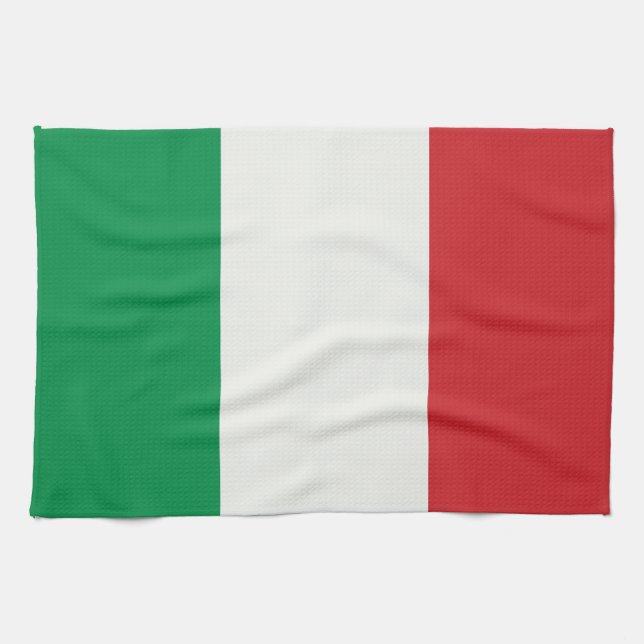 Serviette de cuisine drapeau d'Italie (Horizontal)
