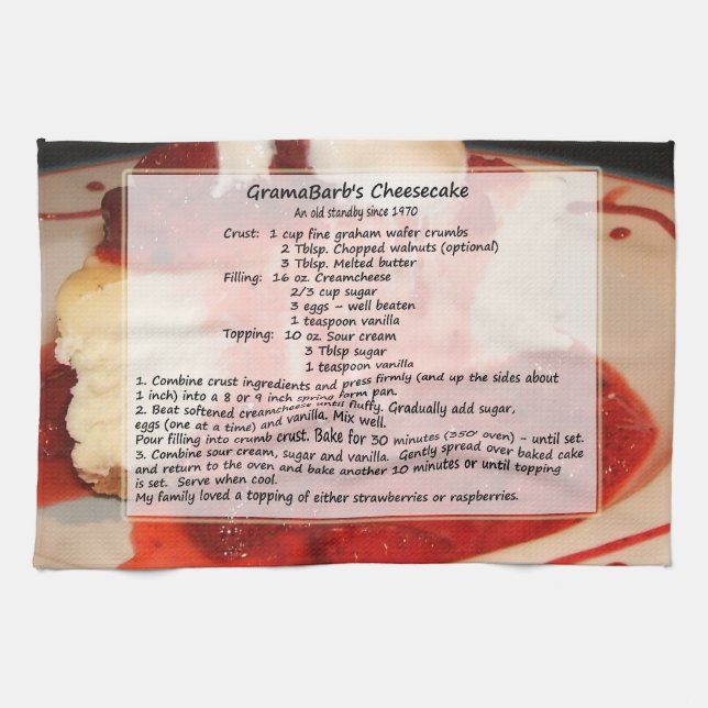 Serviette de cuisine du gâteau au fromage de (Horizontal)