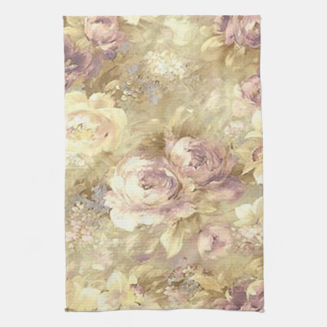 Serviette de cuisine du jardin rose (Vertical)