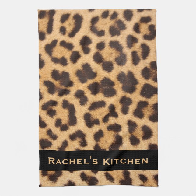 Serviette de cuisine Empreinte de léopard moderne  (Vertical)