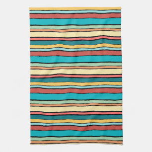 Serviette de cuisine en bande père Noël Fe 16 po
