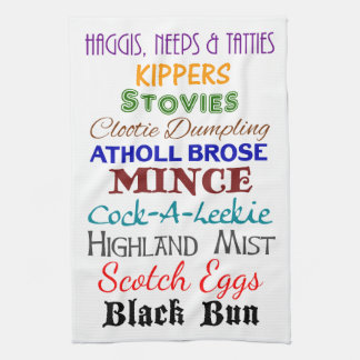 Serviette de cuisine en coton - Noms alimentaires 