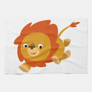 Serviette de cuisine en Lion Cartoon Fast Cute