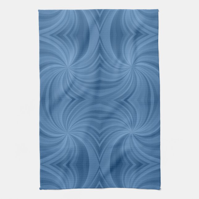 serviette de cuisine en spirale bleue (Vertical)
